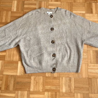 Strick-Cardigan beige