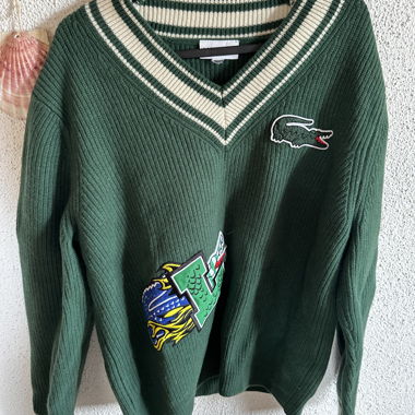 Maglione in maglia Lacoste verde