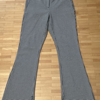 Pantaloni boot cut, pied de poule - Vintage C&A