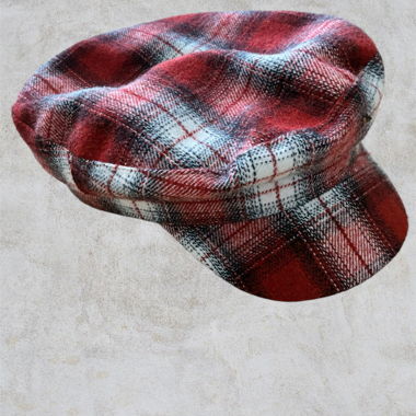 Checkered winter beanie
