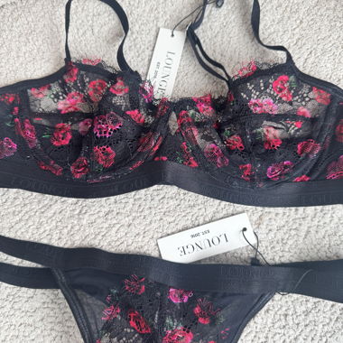 Lounge lingerie set black/red