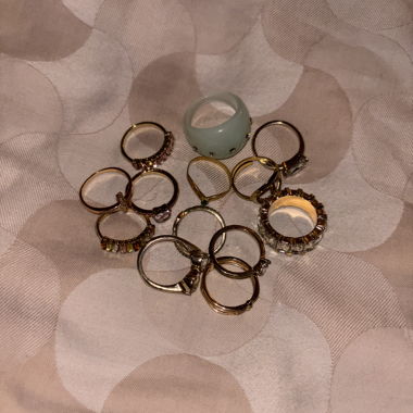 Schmuckring-Set (feine Finger)