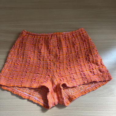 Orange micro shorts