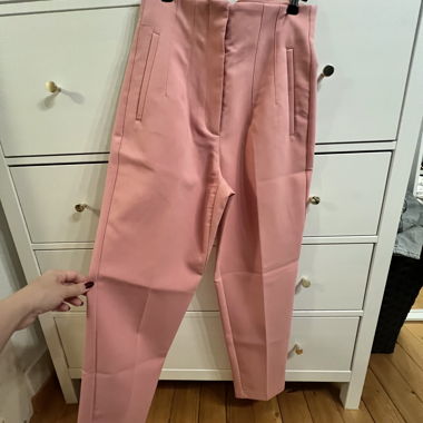 Pink fabric trousers