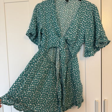 Green Floral Romper