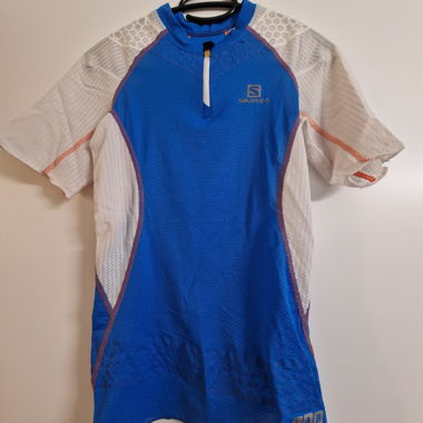 Salomon S-Lab Veloshirt bleu/blanc