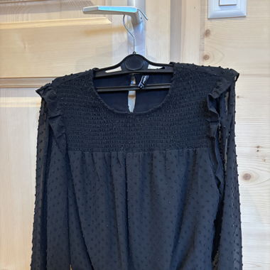 Blouse noir à pois