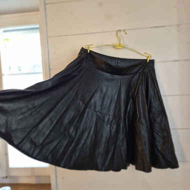 BlackMilk imitation leather skater skirt