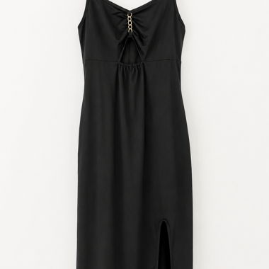 Robe noire à bretelles