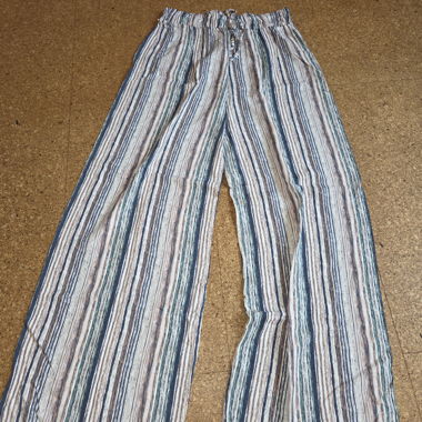 Pantalon d'été ample rayé