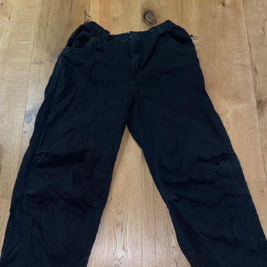 Schwarze Parachute Hose