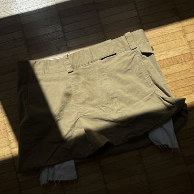 Khaki mini skirt