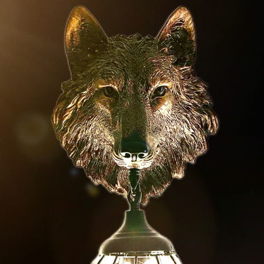 LAMPE APPLIQUE TÊTE DE LOUP DESIGN 
