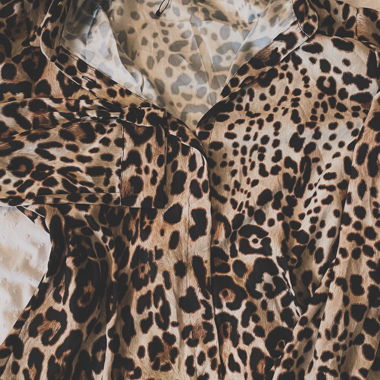 Camicia blusa leopardata 