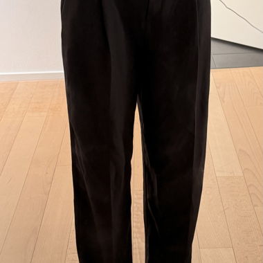Pantalon en tissu brun