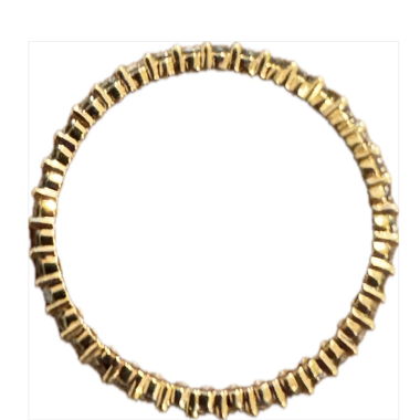 Bague dorée avec zirconia