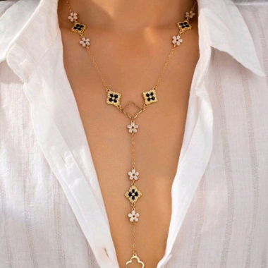 Collana a Catena Dorata con Fiori