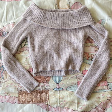 Maglione corto soffice C&A lavanda