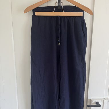 Leinen Hose Blau