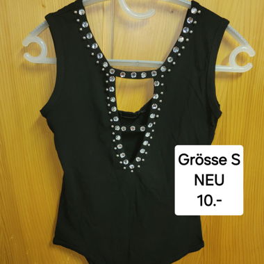 Body nero con strass S/M