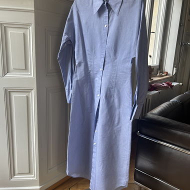 Acne Studios blue shirt dress with sinched waist