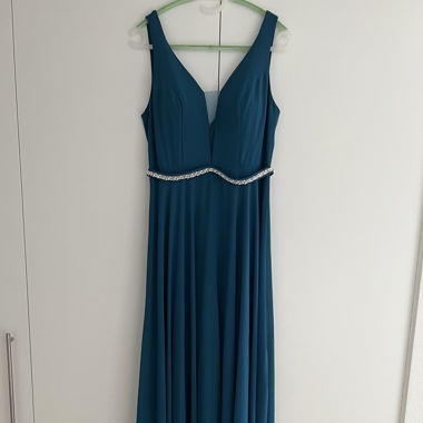 Abend-/ Festkleid petrol Gr 44