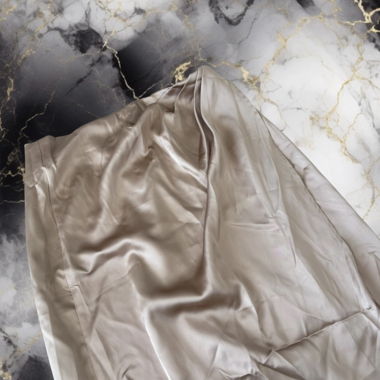 Gonna in raso beige