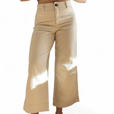 Beige High-Waist Pants