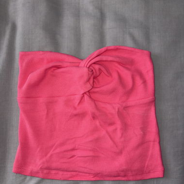 Haut sans bretelles rose 