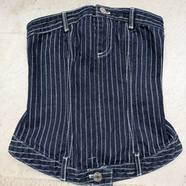 Zara Denim-Bustier-Top
