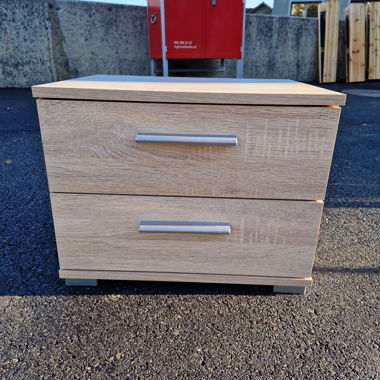 Table de nuit avec 2 tiroirs