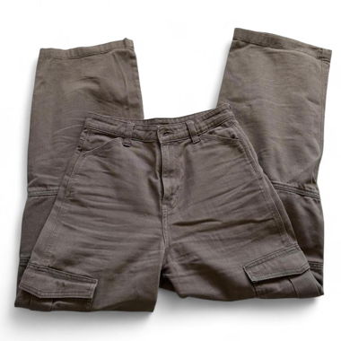 Brown high waist cargo pants