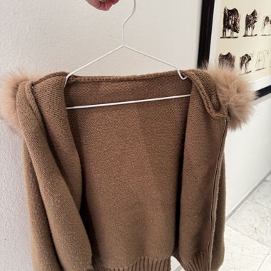 Echte Fuchsfell-Wolljacke