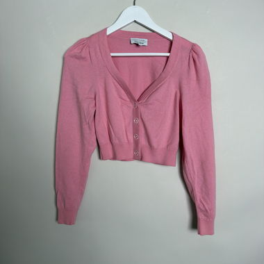 Cardigan corto rosa