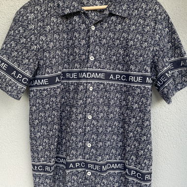 Camicia A.P.C. a maniche corte con motivo