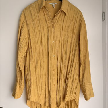 Camicia-blusa gialla Crinkle