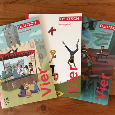 Libro di testo di tedesco LMVZ „Vier“ set da 3