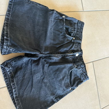 Zara black denim shorts