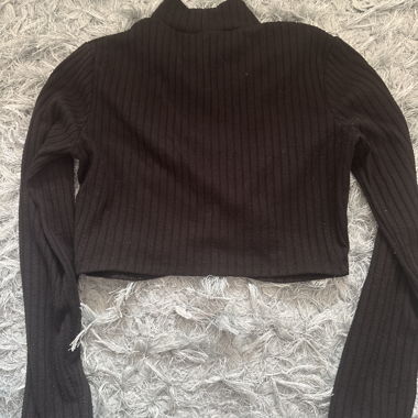 Black turtleneck top
