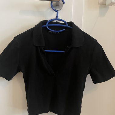 Haut polo noir ZARA