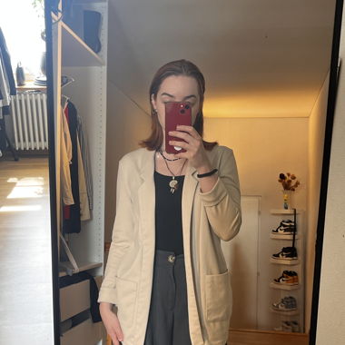 langer Blazer Beige