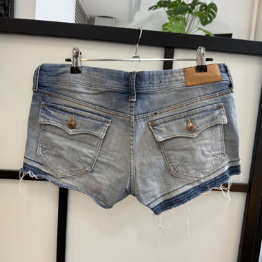 Washed Denim Shorts