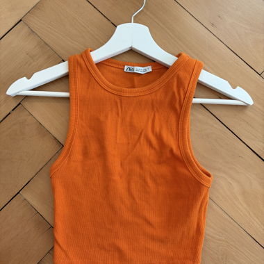 Débardeur orange Zara / crop top