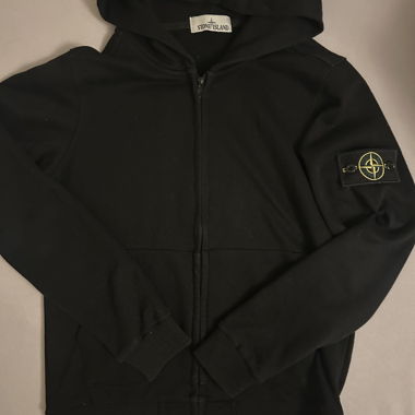 Stone Island schwarzer Zip-Hoodie