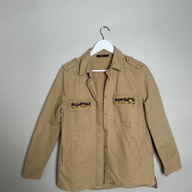 Beiges Hemdjacke mit Verzierungen von Ciminy