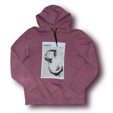 Sweat à capuche rose imprimé SYMBOLIC.