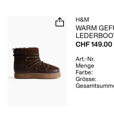 Lederboot H&M