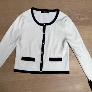 Zara Cardigan aus Strick Schwarz und Weiss