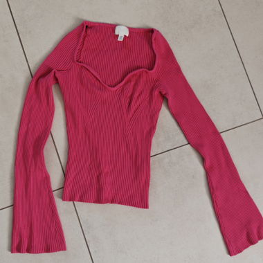 H&M Ribbed Pink Top