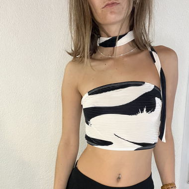 croptop mit passendem hals-/bindeband